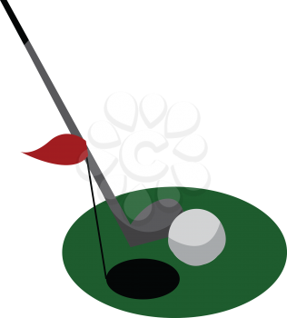 Golf course clipart vector or color illustration