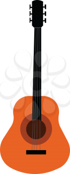 Musical instrument of bass guitar vector or color illustration