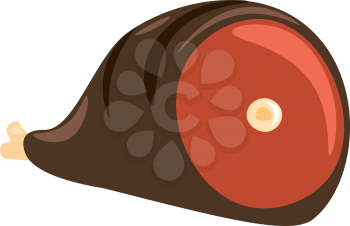 A festive meal of ham vector or color illustration