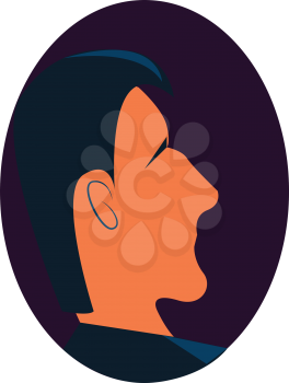 Profile picture of a young man vector or color illustration