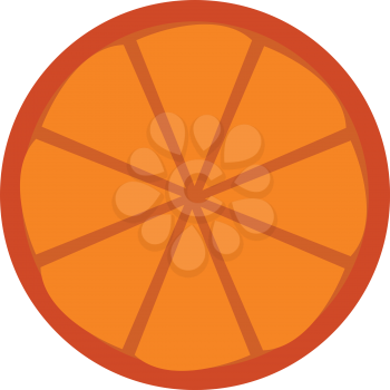 Orange fruit ready to serve vector or color illustration