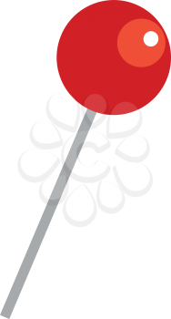 Red candy lollipop vector or color illustration