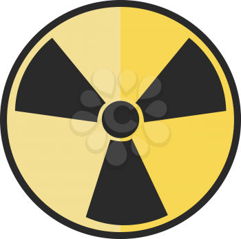 A hazards radiation warning sign vector or color illustration