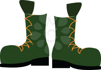 A soldier’s boot vector or color illustration