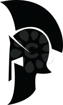 A Spartan helmet vector or color illustration