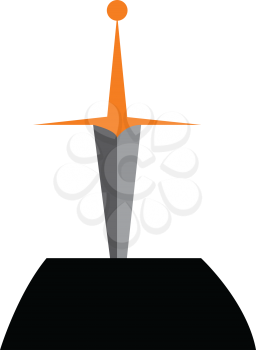 A sword in the stone vector or color illustration