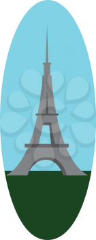 A landmark tower in Paris city vector or color illustration
