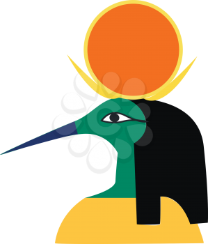 Clipart of an Egyptian god vector or color illustration