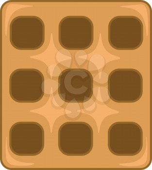A square waffle vector or color illustration