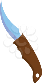 Clipart of a jackknife that is usually foldable and has a sharp blade very often used by sailors vector color drawing or illustration 