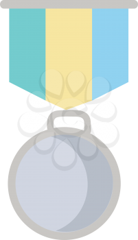 A campaign Medal in shades of blue and yellow colors to be awarded to the members of the armed services and eligible civilians vector color drawing or illustration 
