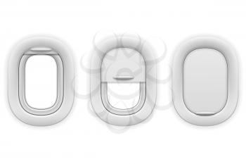 airplane window porthole stock vector illustration isolated on white background