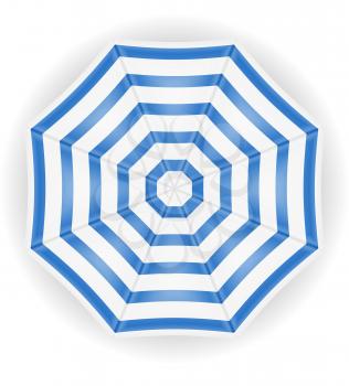beach umbrella view from top stock vector illustration isolated on white background