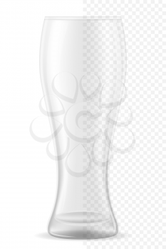 glass for beer transparent stock vector illustration isolated on white background