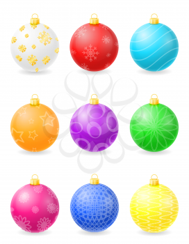 christmas balls stock vector illustration isolated on white background