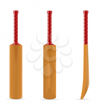 cricket bat for a sports game stock vector illustration isolated on white background
