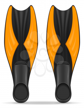 diving flppers stock vector illustration isolated on white background