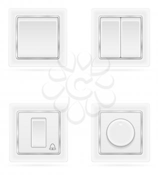 electrical switch for indoor electricity wiring stock vector illustration isolated on white background