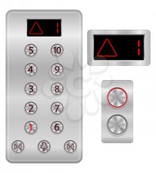 elevator control panel stock vector illustration isolated on white background