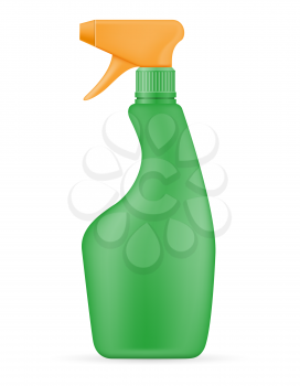 household cleaning products in a plastic bottle empty template blank stock vector illustration isolated on white background