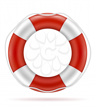 marine lifebuoy water safety stock vector illustration isolated on white background