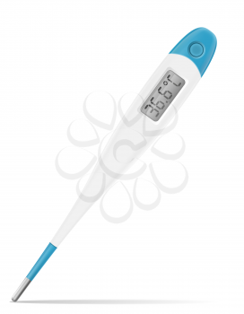 electronic medical thermometer stock vector illustration isolated on white background