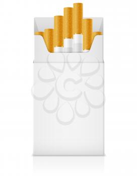 template pack of cigarettes with yellow filter stock vector illustration isolated on white background