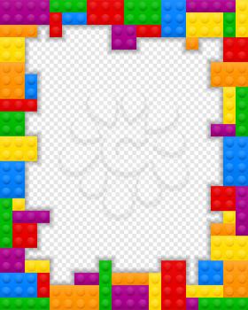 multicolor plastic constructor for children's educational games stock vector illustration isolated on white background