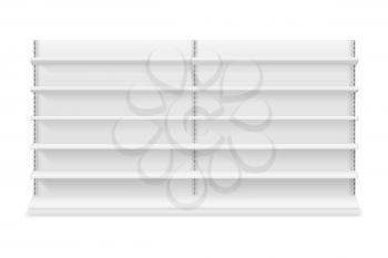 shelving rack for store trading empty template for design stock vector illustration isolated on white background