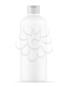 shampoo in a plastic bottle for washing hair empty template blank stock vector illustration isolated on white background