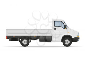 small truck van lorry for transportation of cargo goods stock vector illustration isolated on white background