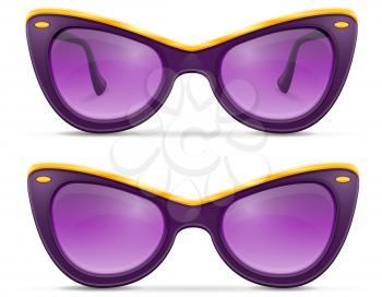 sunglasses for women in plastic frames stock vector illustration isolated on white background