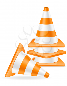 plastic traffic cone to limit traffic transport stock vector illustration isolated on white background