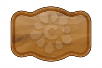 wooden board made of wood cartoon stock vector illustration  isolated on white background