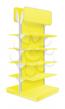 shop shelves racks for selling goods in a store vector illustration isolated on white backgroun