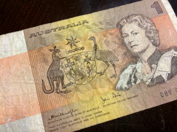 Foreign money cash bills on table australia