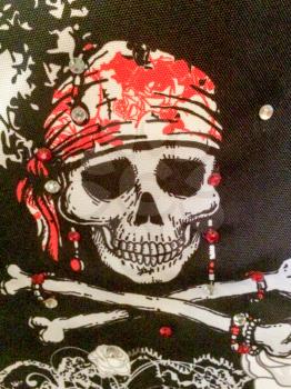 pirate flag jolly roger with skull and cross bones