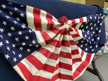 american civil war reenactment house with flag banner full fan
