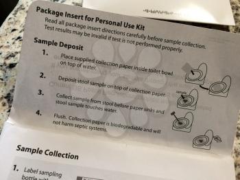 envelope mailer in medical self collection test instructions