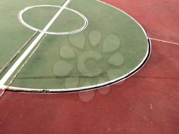 Circle design element background red maroon green basketball court lines