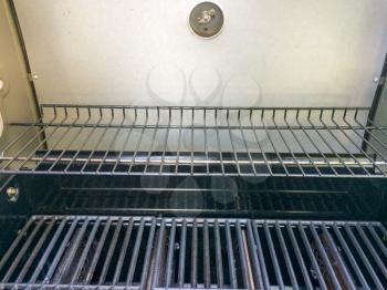 BBQ barbecue gas grille stainless steel clean and shiny