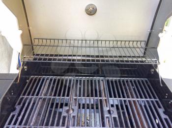 BBQ barbecue gas grille stainless steel clean and shiny