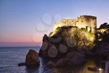 St. Lawrence Fortress (Fort Lovrijenac) at sunset, Dubrovnik, Croatia