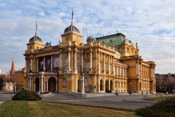 Zagreb, Croatia - 24 February: Croatian National Theatre in Zagreb