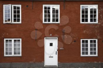 Copenhagen Denmark - September 13 2019: close-up view of a red building of a barrack at Kastellet