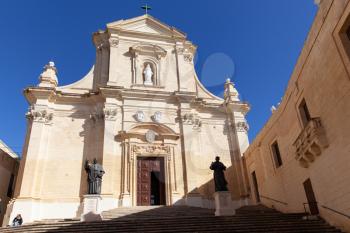Victoria, Gozo, Malta - 6 January 2020: Cathedral of the Assumption