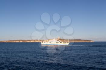 Malta - 6 January 2020: Ferry crossing between from Malta and Gozo
