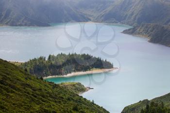 Lagoa do Fogo, crater lake, Sao Miguel, Azores