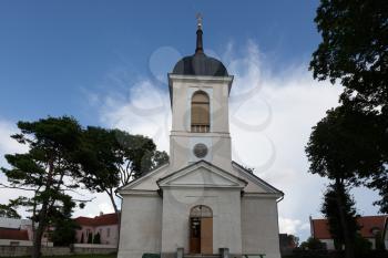 Kuressaare, Saaremaa, Estonia - 09 August 2019: Russian St. Nicholas orthodox church