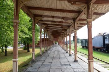 Haapsalu, Estonia - 18 August 2019: defunct railway station and currently Railway and Communications museum